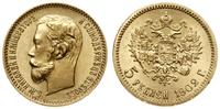 5 rubli 1902 (АР), Petersburg, złoto 4.29 g, wyś