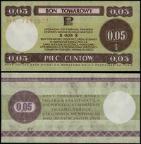 bon na 5 centów 1.10.1979, seria HA, numeracja 7