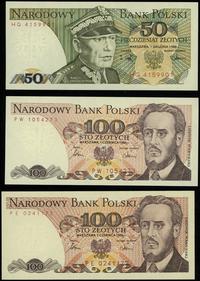 zestaw 5 banknotów (1 x 50 złotych i 4 x 100 zło