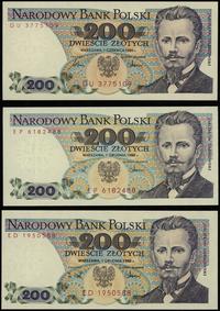 zestaw 5 banknotów o nominale 200 złotych 1.06.1