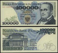 100.000 złotych 1.02.1990, seria BA, numeracja 8