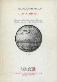 literatura numizmatyczna, katalog 41 aukcji HBA, 23–26.04.2003