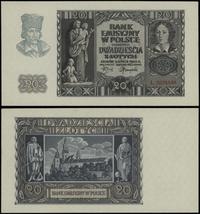 20 złotych 1.03.1940, seria L 2976448, zaniedbyw
