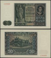 50 złotych 1.08.1941, seria A 8750825, minimalne