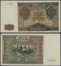 100 złotych 1.08.1941, seria A 6179929, zaniedby