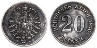 Niemcy, 20 fenigów, 1876 G