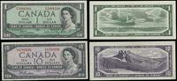 zestaw: 1 i 10 dolarów 1954, serie E/Y (stan II)