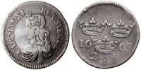 2 marki 1667, Sztokholm, srebro 10.53 g, krążek 