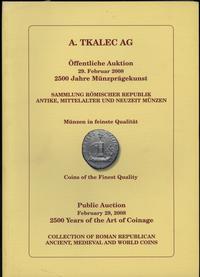 literatura numizmatyczna, Katalog aukcyjny A. Tkalec AG, Collection of Roman Republican, ancient, me..