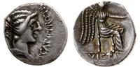 denar 47-46 pne, Rzym, Aw: Głowa Romy w prawo, p