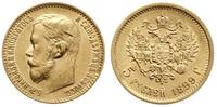 5 rubli 1899 (ФЗ), Petersburg, złoto, 4.30 g, pę