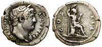 denar 125-128, Rzym, Aw: Głowa cesarza w prawo i