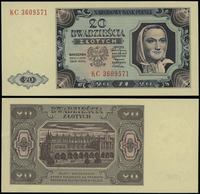 20 złotych 1.07.1948, seria KC, numeracja 360957
