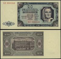 20 złotych 1.07.1948, seria KE, numeracja 255154