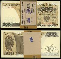 Polska, paczka banknotów 100 x 500 złotych, 1.06.1982