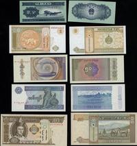 zestaw różnych banknotów, zestaw banknotów 13 banknotów: