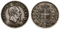 50 centesimi 1863 M, Mediolan, starszy typ z tar
