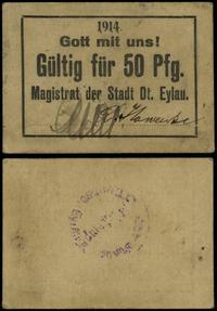 50 fenigów 1914, pieczątka na stronie odwrotnej,