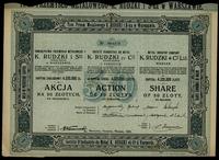 1 akcja na 50 złotych 1926, Warszawa, numeracja 