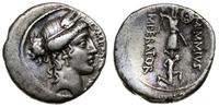 denar 56 pne, Rzym, Aw: Głowa Ceres, przed nią n