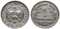 1 marka 1936 G, Karlsruhe, nikiel, rzadkie, nakł