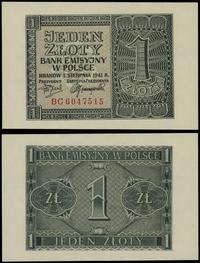 1 złoty 1.08.1941, seria BC, numeracja 6047515, 