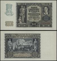 20 złotych 1.03.1940, seria N, numeracja 0077286