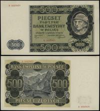 500 złotych 1.03.1940, seria B, numeracja 005343