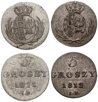 Polska, zestaw: 5 groszy 1811 i 5 groszy 1812