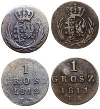 Polska, lot 2 x grosz, 1811 IS, 1812 IB