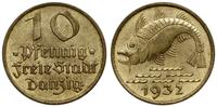 10 fenigów 1932, Berlin, Dorsz, ładnie zachowane
