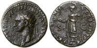 dupondius 81, Rzym, Aw: Głowa cesarza w koronie 