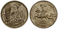 20 centów 1925, Birmingham, brązal, patyna, Parc