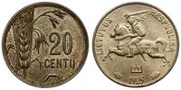 20 centów 1925, Birmingham, brązal, patyna, Parc