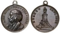 Polska, medalik na pamiątkę odsłonięcia pomnika Adama Mickiewicza w Krakowie, 1898