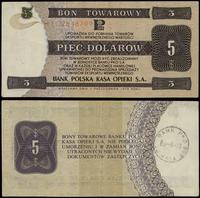 bon na 5 dolarów 1.10.1979, seria HE, numeracja 
