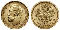 5 rubli 1901 (ФЗ), Petersburg, złoto 4.30 g, pię