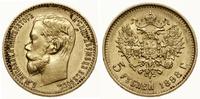 5 rubli 1898 (АГ), Petersburg, złoto 4.27 g, Fr.