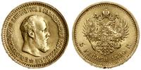 5 rubli 1890 (А•Г), Petersburg, złoto 6.45 g, mi