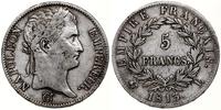 5 franków  1813 / L, Bayonne, srebro 24.76 g, Da