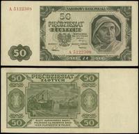 50 złotych 1.07.1948, seria A, numeracja 5122308