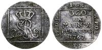 grosz srebrny 1767 FS, Warszawa, szeroka korona 