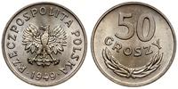 50 groszy 1949, Kremnica, miedzionikiel, piękne,