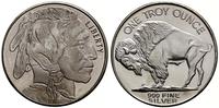 1 uncja srebra, Głowa Indianina / Bizon Amerykań