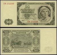 50 złotych 1.07.1948, seria EM, numeracja 474259