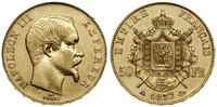 50 franków 1857 A, Paryż, złoto 16.16 g, ładnie 