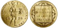 dukat 1928, Utrecht, złoto 3.49 g, wyśmienicie z
