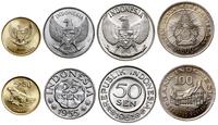 lot 4 monet, 25 sen 1955, 50 sen 1961, 50 rupii 