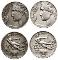 zestaw: 2 x 20 centesimi 1913 oraz 1914, mennica