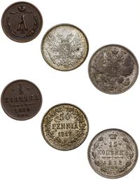 lot 3 monet, 1/2 kopiejki 1889 СПБ (Aleksander I